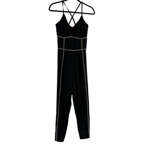Abercrombie YPB SculptLux Jumpsuit Womens Medium‎ Black Activewear Adjustable